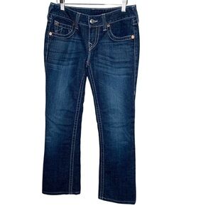 True Religion Becky Womens Size 29 Blue Denim Jeans Flap Pocket